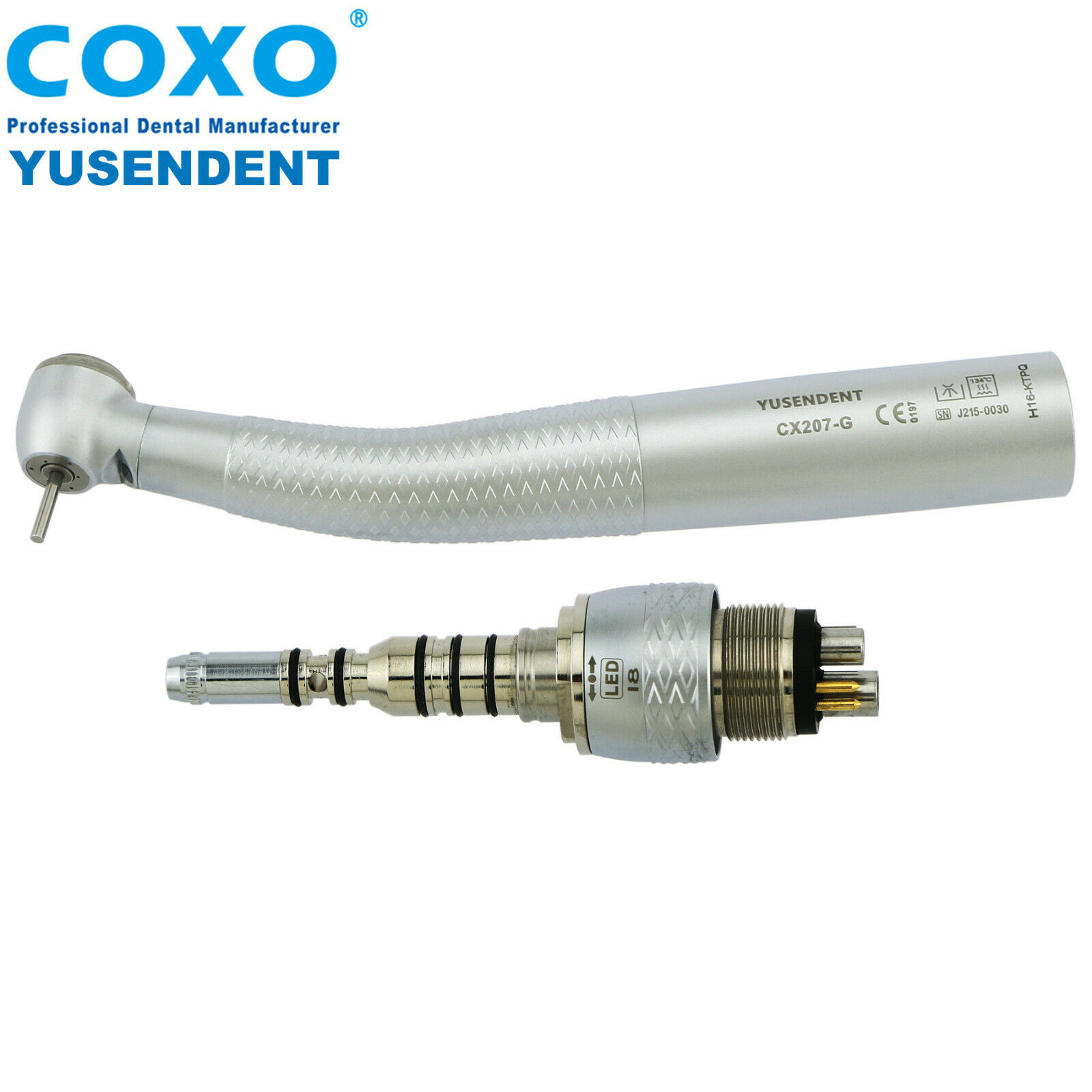 COXO®歯科用ライト付き高速タービンCX207-GK-TP（KAVOとコンパチブル、カップリング付き）