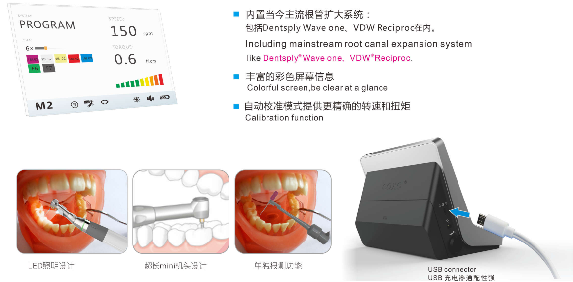 COXO®歯科用根管治療機器C-SMART-I Proのファンクション1