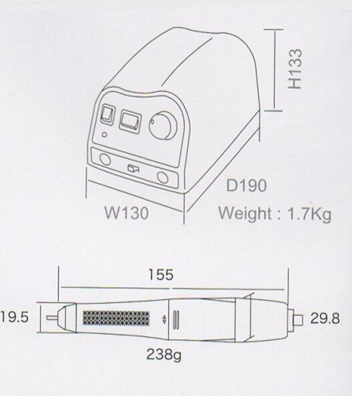 SAESHIN®デンタルラボ用マイクロモーターStrong206-103L