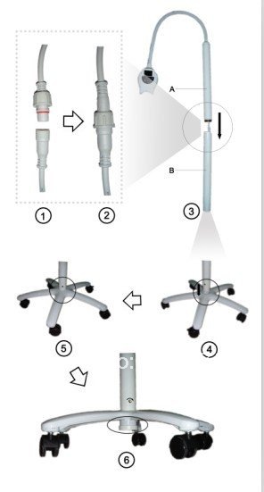 歯科用ホワイトニング照射機器YLX-008組み立て