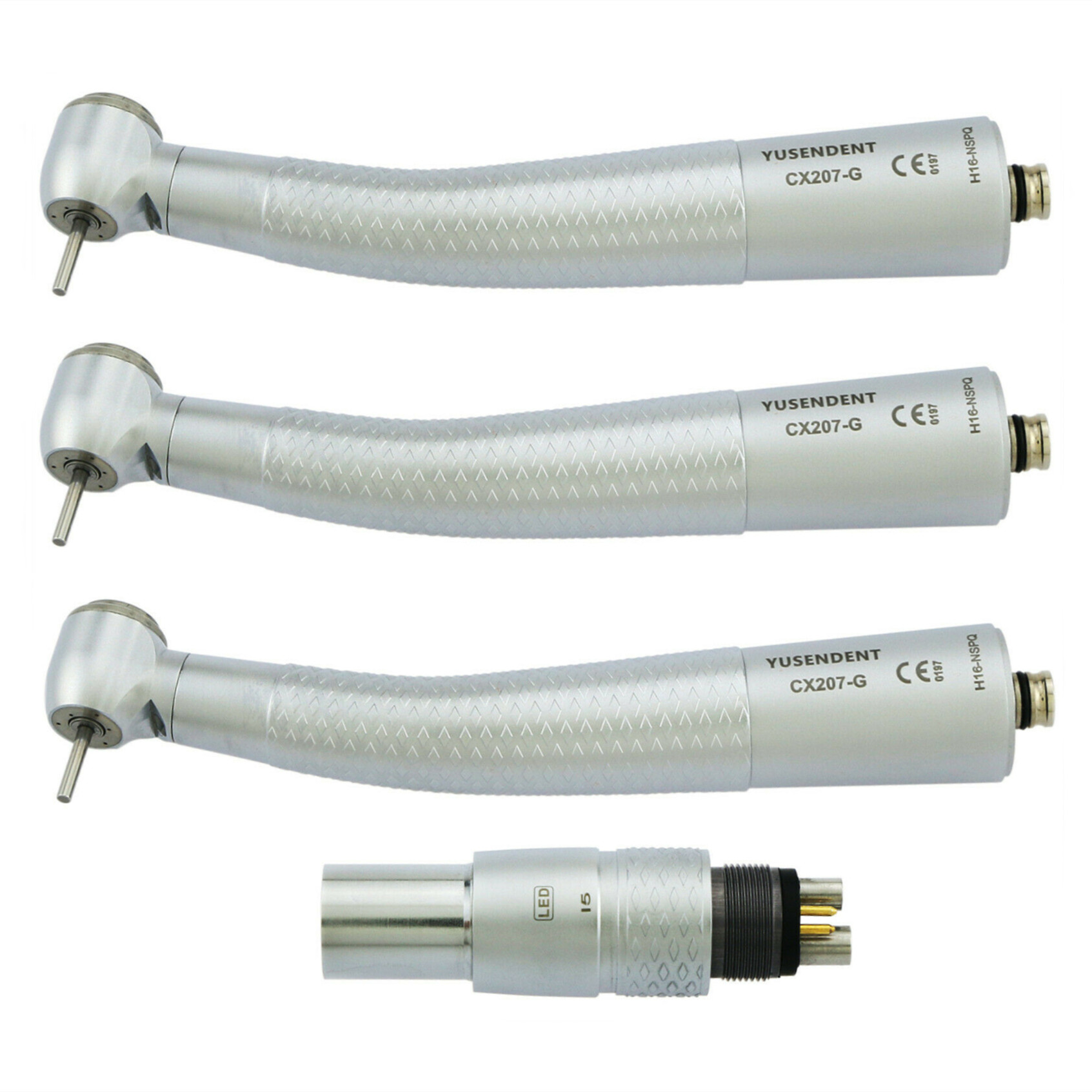COXO®歯科用ライト付き高速ハンドピースCX207-GN-SP（カップリング付き 